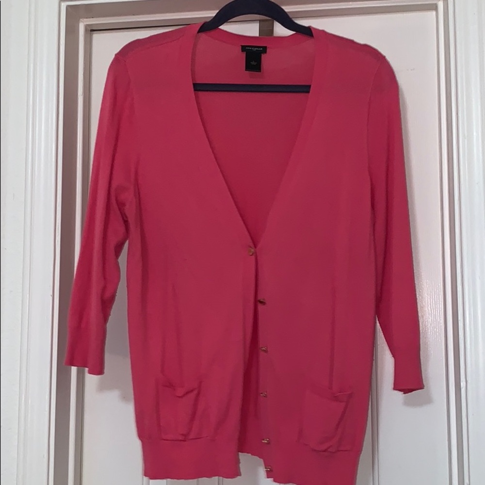 Ann Taylor L Pink Cardigan